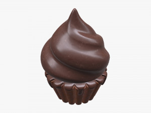 Cupcake chocolate Modelo 3D