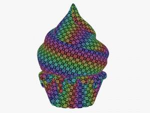 Cupcake chocolate Modelo 3D