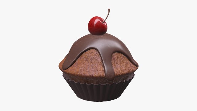 Cupcake muffin Modelo 3D .c4d .max .obj .3ds .fbx .stl .blend 