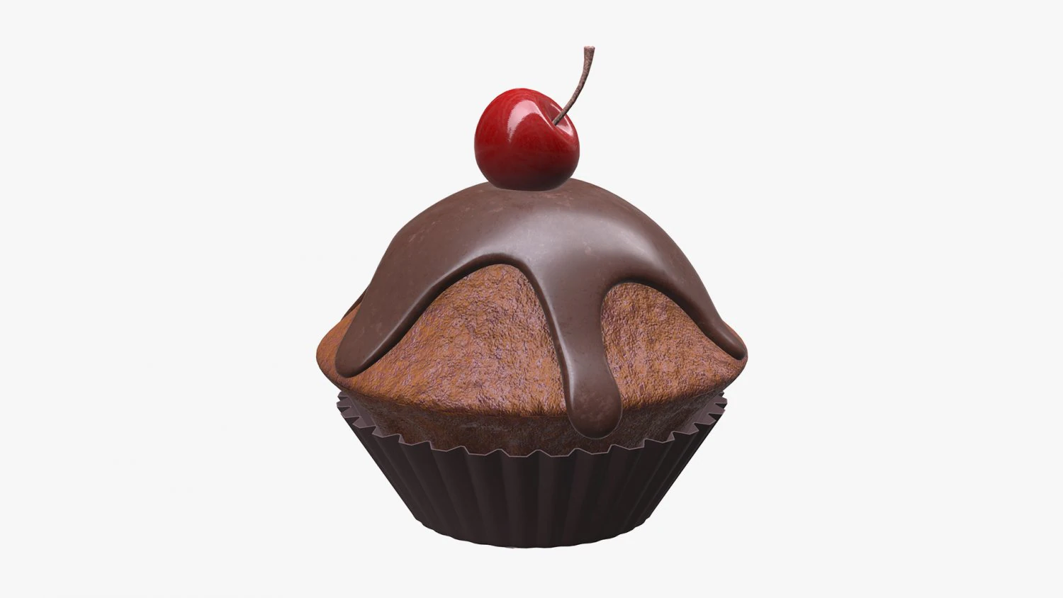 Cupcake muffin 3D Model .c4d .max .obj .3ds .fbx .stl .blend 