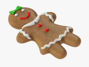 Gingerbread cookie 001 Modelo 3D