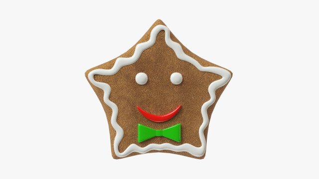 Gingerbread cookie 002 Modèle 3D .c4d .max .obj .3ds .fbx .stl .blend 