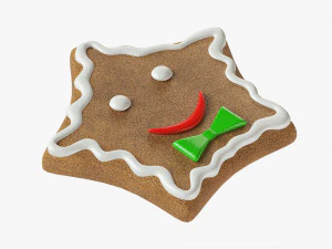 Gingerbread cookie 002 3D Model