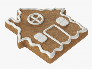 Gingerbread cookie 004 3D Model