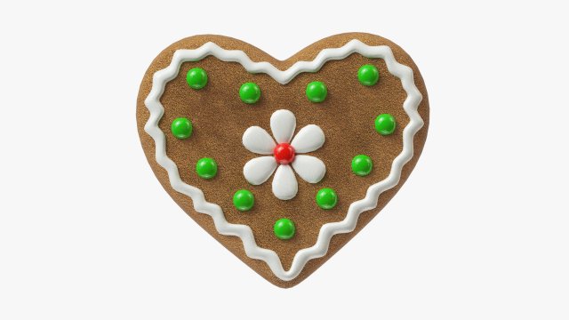 Gingerbread cookie 005 Modelo 3D .c4d .max .obj .3ds .fbx .stl .blend 