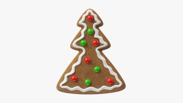 Gingerbread cookie 006 3D मॉडल .c4d .max .obj .3ds .fbx .stl .blend 