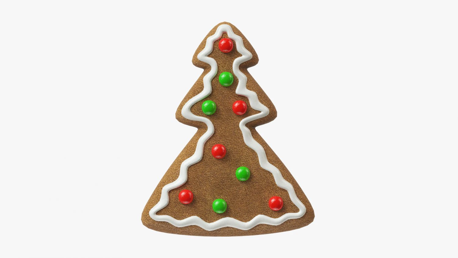 Gingerbread cookie 006 3D Model .c4d .max .obj .3ds .fbx .stl .blend 