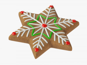 Gingerbread cookie 008 3D Model