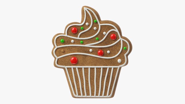 Gingerbread cookie 010 Modello 3D .c4d .max .obj .3ds .fbx .stl .blend 