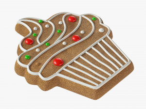 Gingerbread cookie 010 Modello 3D