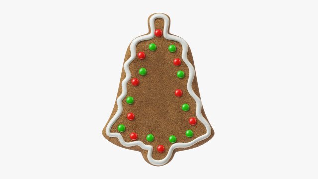 Gingerbread cookie 011 Modelo 3D .c4d .max .obj .3ds .fbx .stl .blend 
