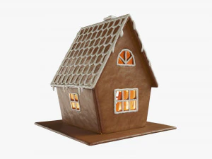 Casa de biscoitos de gengibre 001 Modelo 3D