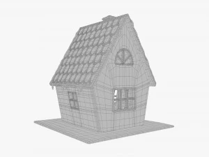Casa de biscoitos de gengibre 001 Modelo 3D