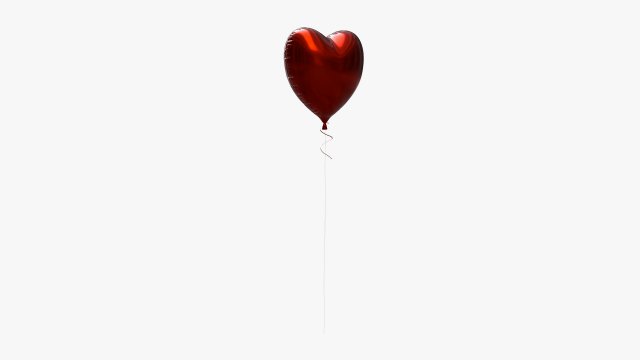 Heart shape balloon Model 3D .c4d .max .obj .3ds .fbx .stl .blend 