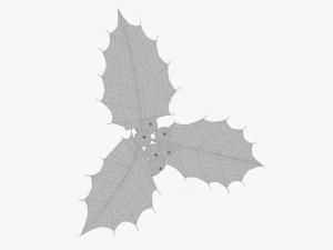 Leaves and fruits 3D Model