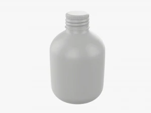 Metal bottle with cap small 3D Model