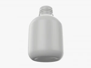Metal bottle with cap small 3D Model