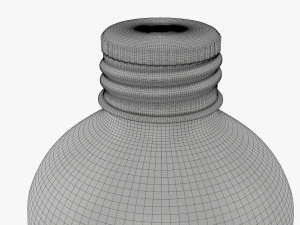 Metal bottle with cap small 3D Model