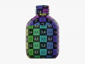 Metal bottle with cap small 3D Model
