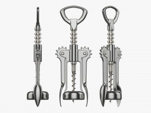 Metal wine bottle opener Modelo 3D