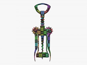 Metal wine bottle opener Modelo 3D