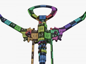 Metal wine bottle opener T-pose Modelo 3D