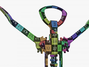 Metal wine bottle opener T-pose Modelo 3D