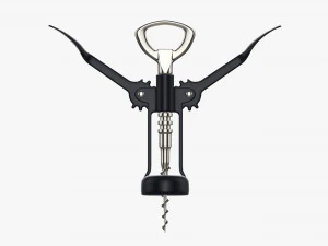 Weinflaschen&ouml;ffner aus Metall T-Pose v2 3D Modell
