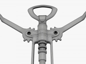 Metal wine bottle opener T pose v2 Model 3D