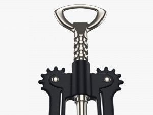 Metal wine bottle opener v2 3D Model