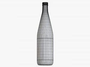 Mineral water in glass bottle mock up 3D Model