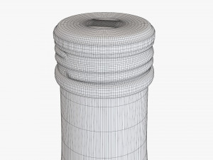Mineral water in glass bottle mock up Modelo 3D
