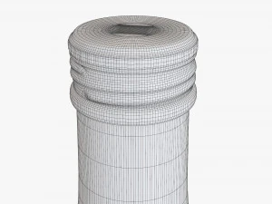 Mineral water in glass bottle mock up 3D Model