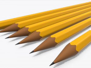 Pencils various sizes Modelo 3D