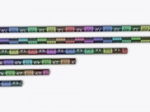 Pencils various sizes Modelo 3D