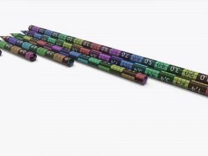 Pencils various sizes Modelo 3D