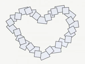 Foto's op grond hartvorm 3D Model