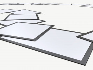 Photos on ground heart shape 3D Model