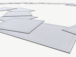 Photos on ground heart shape 3D Model
