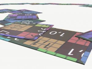 Photos on ground heart shape 3D Model