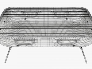 Portable charcoal steel grill bbq Modelo 3D