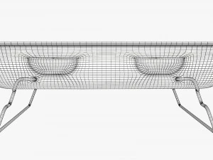 Barbacoa port&aacute;til con parrilla de acero al carb&oacute;n Modelo 3D