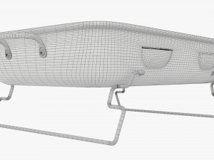 Portable charcoal steel grill bbq Modelo 3D