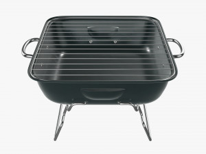 Portable charcoal steel grill bbq small Modelo 3D