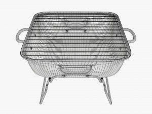 Portable charcoal steel grill bbq small Modelo 3D