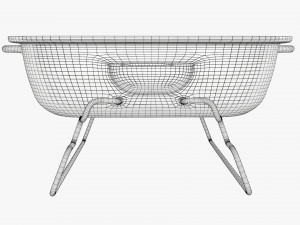 Portable charcoal steel grill bbq small Modelo 3D