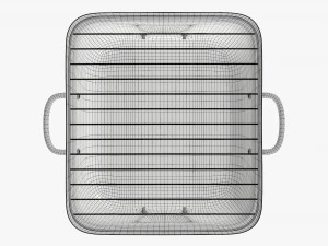 Portable charcoal steel grill bbq small 3D Model