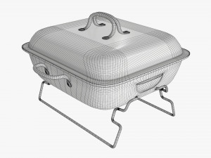 Portable charcoal steel grill bbq small with cap 3D Model