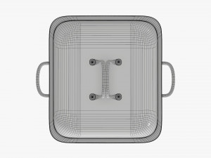 Portable charcoal steel grill bbq small with cap 3D Model