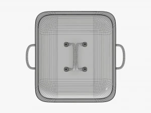 Portable charcoal steel grill bbq small with cap 3D Model